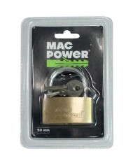 CANDADO LATON, 50MM MAC POWER