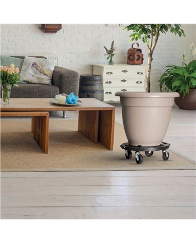 PLATAFORMA REDONDA GRANDE CON RUEDAS 400X400X40MM ARTPLAST