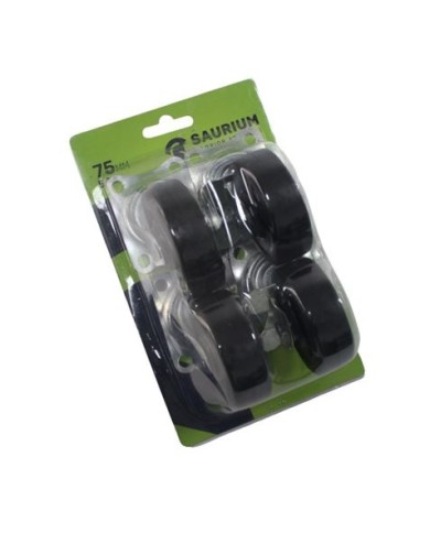 RUEDA GOMA GIRATORIA 75MM, 50KG SAURIUM