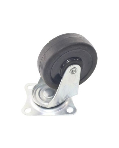 RUEDA GOMA GIRATORIA 75MM, 50KG SAURIUM