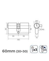 BOMBIN LATON 60MM 30+30MM LEVA LARGA