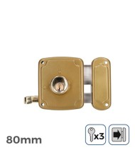 CERRADURA A DERECHA 80MM 3 LLAVES