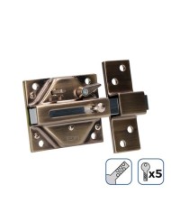 CERROJO CON PERNO DE ACERO CON 5 LLAVES