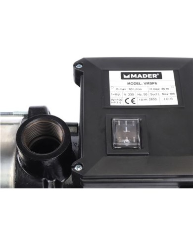 BOMBA ELÉCTRICA MULTICELULAR 1100W 90 L/MIN MADER