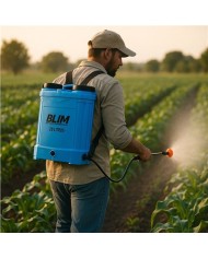 SULFATADORA DE ESPALDA BATERIA 20 LITROS DOBLE BOMBA BLIM