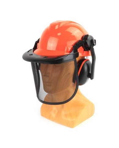 CASCO + PROTECTOR FACIAL + AURICULARES MADER
