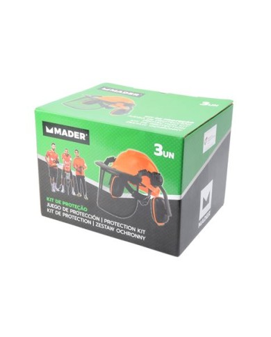 CASCO + PROTECTOR FACIAL + AURICULARES MADER