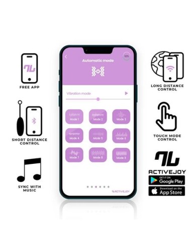 HUEVO MASTURBADOR VIBRADOR FEMENINO CON APP AZUL/VIOLETA INTOYOU