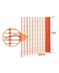 MALLA DE SEALIZACIN NARANJA 80GRS/M2 1X50 METROS SUNGARDEN