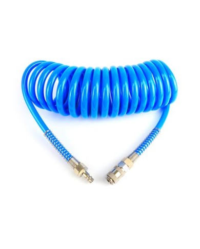 MANGUERA ESPIRAL AZUL 5 METROS AIRE COMPRIMIDO MADER