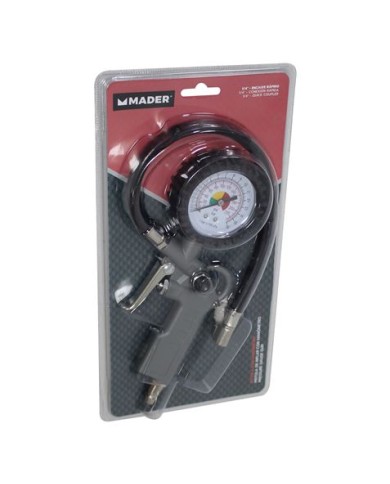 PISTOLA DE INFLADO CON MANOMETRO 1/4 MADER