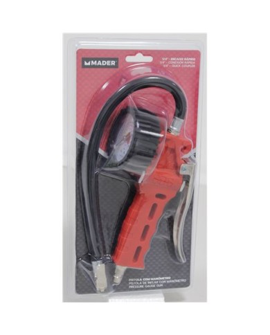 PISTOLA DE INFLADO CON MANOMETRO MADER