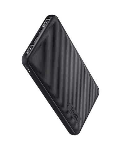 POWERBANK TRUST PRIMO SLIM 10000MAH 2A USB + USB-C + MICRO-USB ECO BLACK