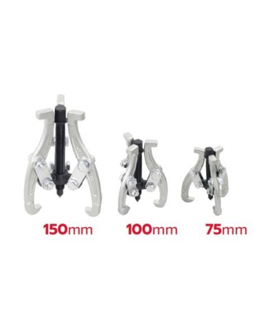 JUEGO 3PCS SACA RODAMIENTOS 3 PUNTOS 75mm, 100mm, 150mm MADER