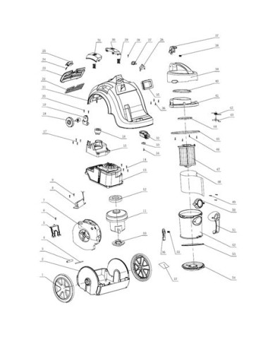 BOTON REBOBINADO DE CABLE N31 PARA ASPIRADORA MUVIP MV0133