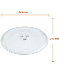 PLATO VIDRIO 245MM PARA MICROONDAS MUVIP
