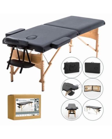 REACONDICIONADA CAMILLA DE MASAJE PLEGABLE CON ACCESORIOS