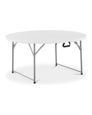 REACONDICIONADA MESA DE RESINA REDONDA PLEGABLE 160X74CM 4.5CM SUNGARDEN