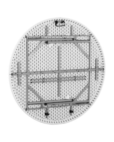 REACONDICIONADA MESA DE RESINA REDONDA PLEGABLE 160X74CM 4.5CM SUNGARDEN