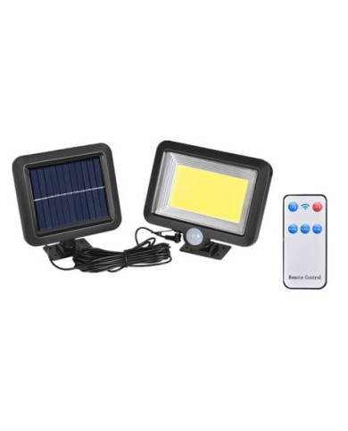 REACONDICIONADO FOCO SOLAR CON SENSOR + MANDO 1000LM ELBAT