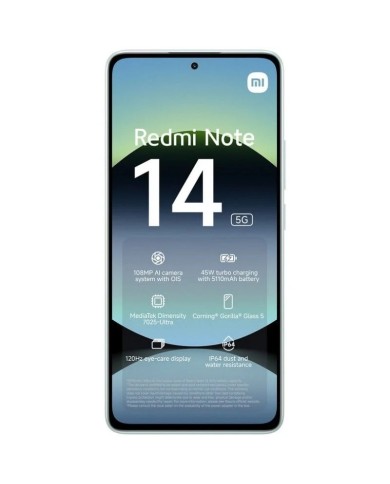 SMARTPHONE XIAOMI REDMI NOTE 14 6.67 6GB/128GB/108MP/NFC/5G GREEN
