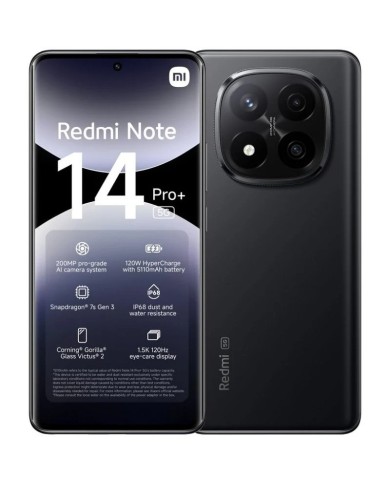 SMARTPHONE XIAOMI REDMI NOTE 14 PRO+ 6.67 12GB/512GB/200MP/NFC/5G BLACK