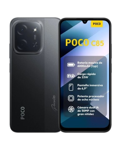SMARTPHONE POCO C85 6.9 6GB/128GB/50MP/NFC/4G BLACK