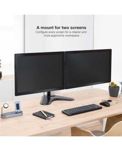 SOPORTE DE MESA MONITOR 2 TOOQ REG.ALTURA GIR. INCL. 9KG BLACK SOPORTE DE MESA MONITOR 2 TOOQ REG.ALTURA GIR. INCL. 9KG BLACK