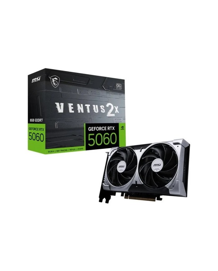 TARJETA DE VIDEO NVIDIA MSI RTX5060 VENTUS 2X OC 8GB GDDR7 PCIE 5.0
