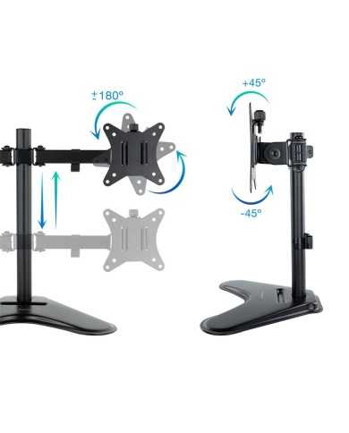 SOPORTE DE MESA MONITOR 2 TOOQ REG.ALTURA GIR. INCL. 9KG BLACK SOPORTE DE MESA MONITOR 2 TOOQ REG.ALTURA GIR. INCL. 9KG BLACK