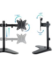 SOPORTE DE MESA MONITOR 2 TOOQ REG.ALTURA GIR. INCL. 9KG BLACK