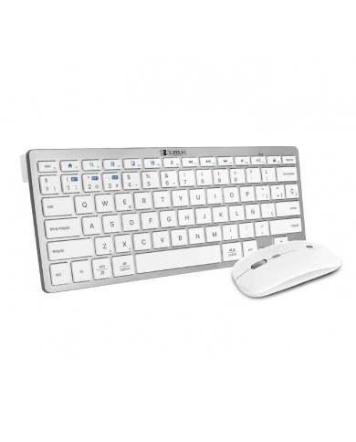 TECLADO + RATON SUBBLIM MULTIDISPOSITVO WIRELESS WHITE/SILVER