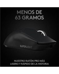 RATON LOGITECH PRO X SUPERLIGHT GAMING WIRELESS BLACK