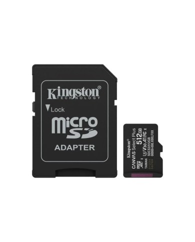 MEMORIA MICRO SD 512GB KINGSTON CANVAS SELECT PLUS XC C10 150MB/S + ADAPTADOR SD