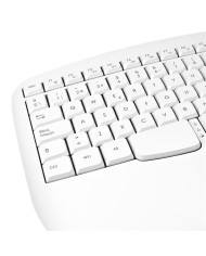TECLADO PHOENIX K201 ERGONOMICO WIRELESS WHITE