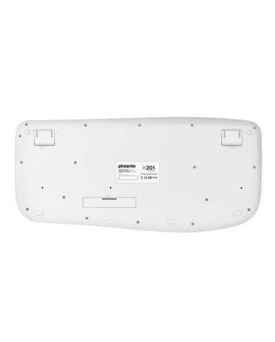 TECLADO PHOENIX K201 ERGONOMICO WIRELESS WHITE TECLADO PHOENIX K201 ERGONOMICO WIRELESS WHITE
