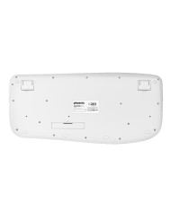 TECLADO PHOENIX K201 ERGONOMICO WIRELESS WHITE