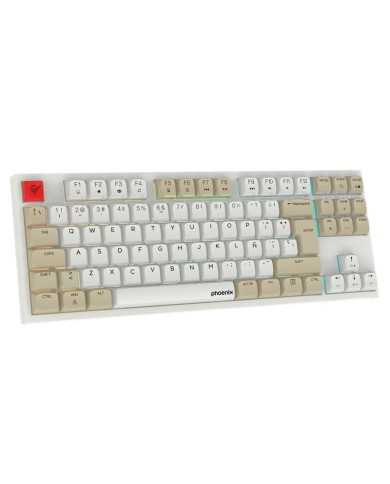 TECLADO PHOENIX ROYAL GAMING MECANICO TKL USB RGB WHITE TECLADO PHOENIX ROYAL GAMING MECANICO TKL USB RGB WHITE