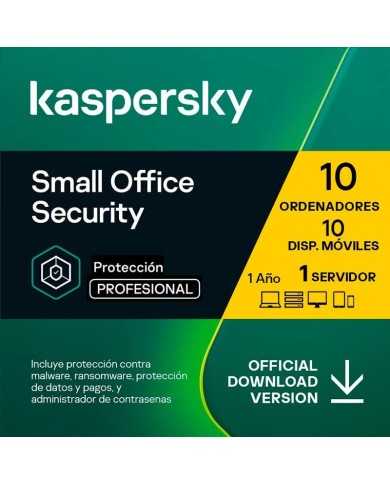 ANTIVIRUS KASPERSKY SMALL OF. SEC. 1L SERVER + 10L PC + 10L ANDROID L.ELEC