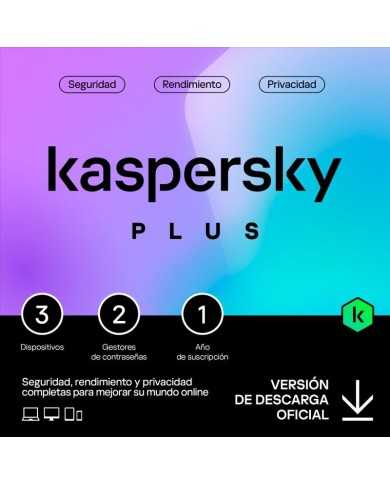 ANTIVIRUS KASPERSKY PLUS 1YEAR 3L PC/MAC/ANDROID/IOS L.ELECTRONICA