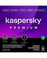 ANTIVIRUS KASPERSKY PREMIUM 1YEAR 20L PC/MAC/ANDROID/IOS L.ELECTRONICA