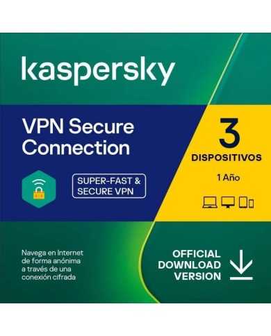 ANTIVIRUS KASPERSKY VPN SECURE CONNECTION 1YEAR 3L PC/MAC/ANDROID/IOS