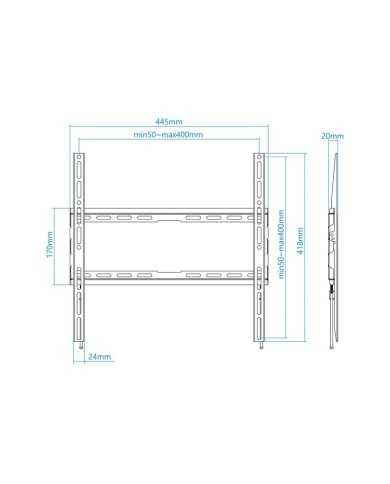 SOPORTE PARED TV MONITOR TOOQ 32-70 45KG BLACK SOPORTE PARED TV MONITOR TOOQ 32-70 45KG BLACK