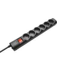 REGLETA TRUST 6 SCHUKOS INTERRUPTOR 1,8M BLACK REGLETA TRUST 6 SCHUKOS INTERRUPTOR 1,8M BLACK