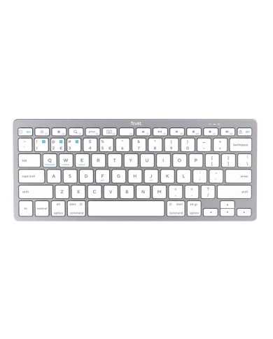 TECLADO TRUST BASICS SLIM WIRELESS BLUETOOTH TKL SILVER TECLADO TRUST BASICS SLIM WIRELESS BLUETOOTH TKL SILVER