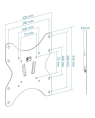 SOPORTE PARED TV MONITOR TOOQ 23-42 35KG BLACK SOPORTE PARED TV MONITOR TOOQ 23-42 35KG BLACK