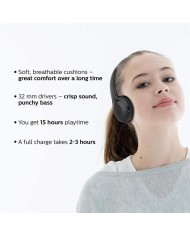 AURICULARES + MICROFONO PHILIPS TAUH202 BLUETOOTH BLACK