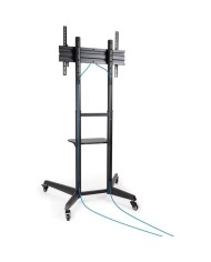 SOPORTE TV MONITOR TOOQ SUELO CON RUEDAS 37 - 70 50KG BLACK