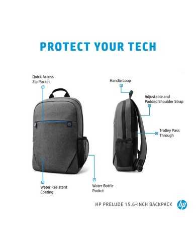 MOCHILA HP PRELUDE BACKPACK 15.6 GREY MOCHILA HP PRELUDE BACKPACK 15.6 GREY