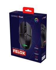 RATON TRUST GAMING GXT 109 FELOX RGB USB 6400DPI 6 BOTONES BLACK